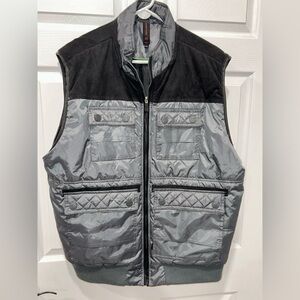 Sportier 1957 Men's Gray/Black Vest‎ Black Full Zip Size XL